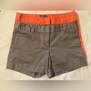 Express Editor Women's Cotton Cuffed Shorts 2 Pair Size 4